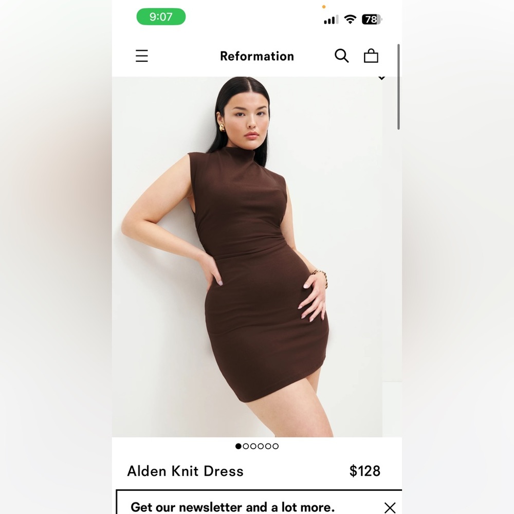 Reformation Knit Mini Dress